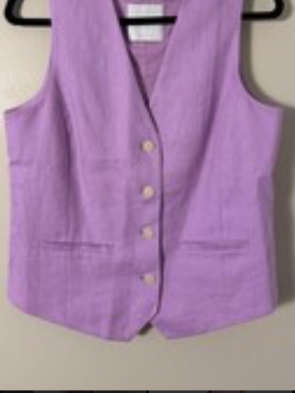 Mango Lavender Linen-Look Vest